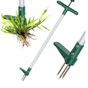 Walensee Weed Puller, Stand Up Weeder Hand Tool, Long Handle Garden Weeding Tool with 3 Claws, Hand Weed Hound Weed Puller for Dandelion, Standup Weed Root Pulling Tool and Picker, Grabber (1 Pack)