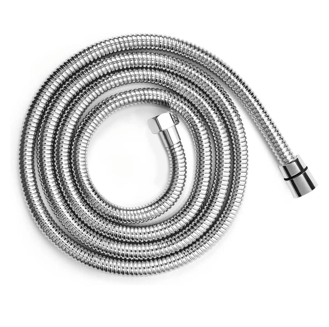 Blissland Shower Hose Extra Long 118 Inches Brushed Chrome Handheld Shower Head Hose with Brass Insert and Nut - Lightweight and Flexible