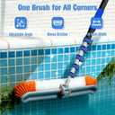 Pool Brush 18" with 3-12FT Aluminum Telescopic Pole