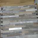 Midcard 10 Sheets Peel and Stick Backsplash PVC Wall Tile,for Kitchen Backsplash (Rectangular Distressed Silvery Moon)