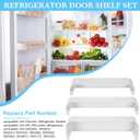 AceOrbit 3 Pack RV Refrigerator Door Shelf Replacement Kit Compatible with 29325760166, Compatible with DM/RM Series for Refrigerator Parts Freezer Upper Bottom Plastic Door Shelves