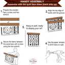 Dacri Home Quilt Hanger for Wall Display - 48 Inch Tapestry Hanger from Premium Teak Wood - Safe Mount Quilt Rack for Heavy Rugs, Tapestries, and Other Wall Hangings (Light Wallnut Stain)