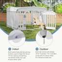 DUMOS Dog Playpen, 24 Inch 4 Panels Plastic Small Pet Fence Play Pen