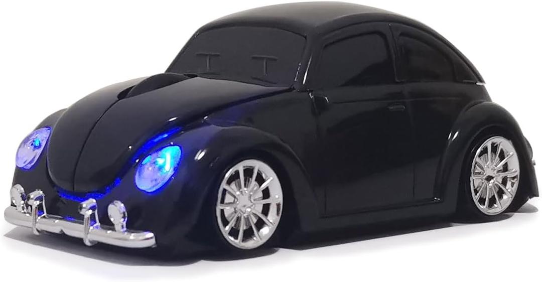 Car Mouse for Computer, Cool and Cute Car-Shaped Mouse, Wireless 2.4Ghz Optical Mice for Laptop PC Mac (Black)