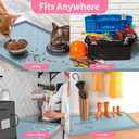 Sdpeia Under Sink Mat 22"19" Waterproof Silicone Cabinet Liner & Sink Protector for Kitchen & Bathroom, Multi-Purpose Organizers Tray for Pets, Laundry, Cat Litter Mat (Cyan Blue)