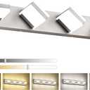 PRESDE 4-Light LED Vanity Light for Bathroom Brushed Nickel Bathroom Light Fixtures Over Mirror Modern Bath Wall Lighting Dimmable 5CCT