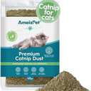 AmeizPet Catnip Dust for Cats, Catnip Alternative for Training & Play, Cat & Kitten Behaviour Dust 40g (0.09 Oz) 2 pack