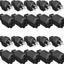 Treela 20 Pcs Extension Cord Plug Replacement Male and Female Extension Cord Ends 125v 15a 2 Pole 3 Wire Male and Female Connector Straight Plug Replacement Compatible with Nema 5-15p and 5-15r 1875w