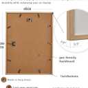 UPWOIGH Beige Solid Oak Wood Picture Frames, 16 x 20 Inch, Set of 3