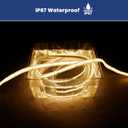 COB LED Strip Light IP67 Waterproof 16.4ft, 6500K Cool White, High Density 2400LEDs, CRI90+, Super Bright Cuttable LED Tape Lighting for Outdoor & Indoor Decorative Lighting