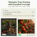 Electric Fence Wire, 3500ft 1067m, Polywire for Portable Livestock Fencing, 6 Stainless Steel Strands for Reliable Conductivity and Rust Resistance, UV Resistant