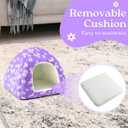 Guinea Pig House and Tunnel Set - 2 Pack Washable Guinea Pig Hideout Bed, Plush Small Animal Hide and Toy with Non-Slip Bottom for Ferret Dwarf Bunny