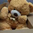 MorisMos 47inch Giant Teddy Bear Stuffed Animal 4ft, Large Teddy Bear Plush, Big Stuffed Bear Gifts for Kids, Girls, Girlfriend, Women on Baby Shower, Valentine, Christmas, Birthday (Light Brown