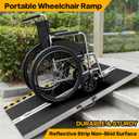 Vie Triomphe 4FT Portable Wheelchair Ramp for Home Entry, Non-Slip Folding Aluminum Ramp for Seniors, Elderly & Disabled, Fits Steps, Doorways, Wheelchairs & Scooters