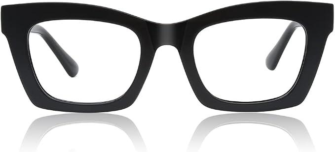 Cat Ete Blocking Glasses for Women, Stylish UV400 Protection - Matching Soft Case  