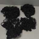 REECHO Curly Hair Extensions - 4PCS 18" GoGo Curly Clip in Hair Extensions 100% Super Protein Hairpieces with Invisible Lace Weft Silky Soft Natural Look for Women - Natural Black
