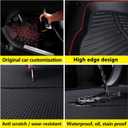 Floor Mats Fits 2007-2024 2025 Ford Econoline & E-Series E150/E250/E350/E450, TPE All Weather Protection Econoline Front Row mat, Black Van Liners mat Accessories