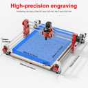 CNC400 Woodworking Engraver Desktop CNC Router 400x400mm CNC Router Machine for Wood, Acrylic, Carbon Fiber, 50mm Depth, 0.05mm Precision, GRBL Control