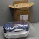 Collapsible Baby Bathtub for Newborn, Foldable Baby Bath Tub with Thermometer & Soft Floating Cushion & Drain Hole, Portable Travel Infant Bath Tubs for Newborns to Toddlers 0-36 Months Boy, NavyBlue