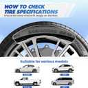 Auto-Trac Snow Chains for Car Tires Passenger Emergency Tire Chains for SUV and Car, Set of 2