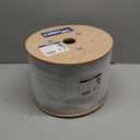 CAT6 Outdoor Cable, 1000ft, 23AWG Solid Bare Copper, Unshielded Twisted Pair (UTP), UV Resistant, Weatherproof, CMX, ETL Listed, 550MHz, Bulk Ethernet Cable, Wooden Spool- White