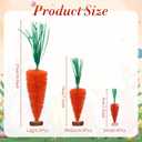 2 x DoubleFill 12 Pcs Easter Carrot Decoration 10.6" 7.5" 3.5" Artificial Fake Carrots Tabletop Multisize Spring Easter Bunny Ornament for Basket Filler Hunting Party Tree Farmhouse Fireplace DIY(Base)