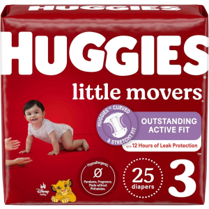 Huggies Size 3 Diapers, Little Movers Baby Diapers, Size 3 (16-28 lbs), 140 Count