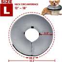 Inflatable Dog Cone Collar-Soft Protective Cone for Dogs After Surgery,Dog Donut Collar for Large Medium Small Dogs and Cats (Grey,Large) (Large(Neck:12"-18"))