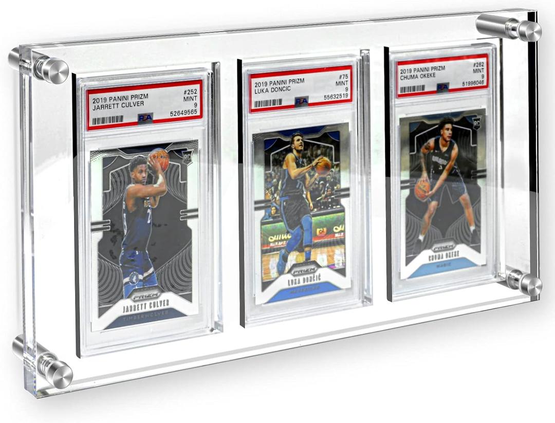 tutata Trading Card Frame PSA Trading Card Display Acrylic Frame for Wall- PSA Holder, Graded Sports Card Display- Clear