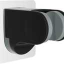 Hibbent Shower Head Holder, Strong Adhesive, Waterproof, Height Adjustable, Wall Mount, No Drilling, Matte Black