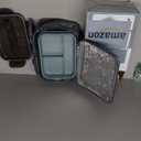 Electric Heated Lunch Box for Car Truck Home 1.8L 100W Portable Food Warmer with 12V/24V/110V/220V Hot Meal for Work Travel Jobsite Camping Christmas Gifts White Elephant Gifts for Adults/Men/Woman (Bule & Gray)