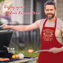 HUGANE Holiday Christmas Gingerbread Apron with Pockets, Gingerbread Spice That's What Christmas Is Made of Waterproof Adjustable Cooking Apron for Kitchen Dishwashing Grilling