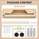 Wesiti 18 Inch Large Plastic Wrap Organizer & Dispenser with Cutter Aluminum Foil Wrap Butcher Parchment Paper Dispenser Bamboo Wall Mount Tin Wax Cling Organizer for Kitchen Countertop, about 20.5 x 5 x 5 inches