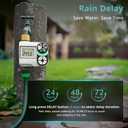 QUOBAS Brass Sprinkler Timer 2 Pack, Programmable Water Hose Timer for Garden Hose Faucet with Waterproof HD Screen, Rain Delay/Manual/Automatic Irrigation Watering System for Garden, Lawn, Yard