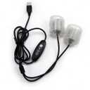 5V USB 3-Speed Regulation Vibration Massage Motor One to Two 3000-4500RPM Vibrator Movement Massage Pillow Massage Cushion Vibrator Accessories with 1.1M Power Cable