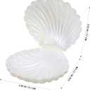 Veemoon Sea Shell Candy Boxes, 10pcs Sea Clam Favor Box Plastic Chocolate Container Seashell Jewelry Case Party Seashell Holder for Wedding Birthday Beach Party Decorations, White