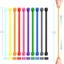 Magnetic Cable Ties Silicone 9 Inch Reusable Magnetic Twist Ties for Cord Cable Organizer and Bundling, Can Be Use in Home Office School Outdoor (10 Colors-20 Pack)