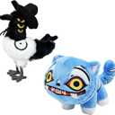 Tiger Derpy Plush Cosplay CostumeHome Decor Animals Pillow for Sofa Bed Decor Throw Pillows Companion (Blue+Black)