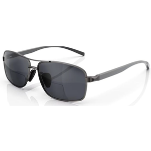 LianSan Premium Metal Bifocal Sunglasses for Men Women Retro Top Clear Sun Readers with UV Protection (Multicolor) 1.75 x