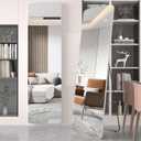 EDTEMI Floor Mirror Full Length,56"x16"Free Standing or Leaning Against Wall Mirror Full Body Mirror,Wall Mounted Hanging Mirror, Large Dressing Mirror with Stand for Bedroom Living Room(White)