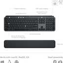 Logitech MX Keys S Combo - Performance Wireless Keyboard and Mouse with Palm Rest, Customizable Illumination, Fast Scrolling, Bluetooth, USB C, for Windows, Linux, Chrome, Mac,Color Graphite.