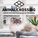PAWISE Cat Safety Net, Cat Balcony Net Pet Anti-Fall Netting for Window Stairs,Dog Fence Nets Transparent (13x10 Ft)