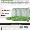Poray Large 12.3X4FT Tunnel Plant Netting Cover,6FT Tall Crop Cage Tomato Netting for Vegetables&Fruits,Durable Gardening Net for Plant and Animals