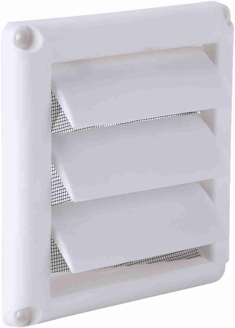 Marhynchus Plastic Air Vent Grille Cover, 3 Flaps Wall Duct Ventilation Grill with Net, Suitable for Ceiling Openings and Ducting Vents, Keeps Indoor and Outdoor Air Circulation, 5.9"D x 5.9"W x 0.39"H