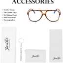 JOVAKIT Aviator Blue Light Glasses for Women Men Fashion Retro 70s Aviator Frame Computer Eye Glasses Anti Eyestrain (Brown Tortoise)