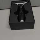 7 Color Galvanic Machines - Red Light Therapy for Face and Neck, Face Massager Tool for Wrinkles, Double Chin, Vibrating Facial Massager with Thermals, Black