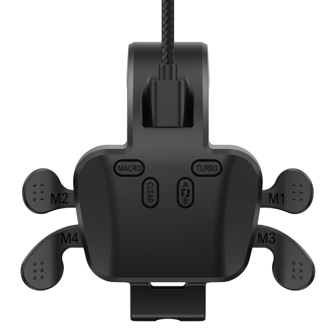 IWGAME Back Paddles with Microphone for PS-5 Controller, Plug and Play with 4 Back Programable Buttons, Support Turbo/Remap/Key Swap Features, Compatible with PS-5 Console/PC/MAC