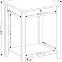 Furinno Classic Side Table with Drawer, 1 Pack, Rustic Oak, 1-Pack Square