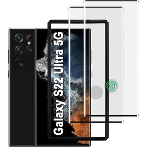 AACL Galaxy S22 Ultra Screen Protector Tempered Glass for Samsung Galaxy S22 Ultra 5G, 6.8 Inch [Fingerprint Unlock][Anti-Scratch][2 Pack]