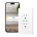 Eve Energy Outlet (Matter)  Smart Outlet & Power Meter, App & Voice Control, No Bridge, Thread, Works with Apple Home, Alexa, Google Home, SmartThings, 100% Privacy, Requires Thread Border Router